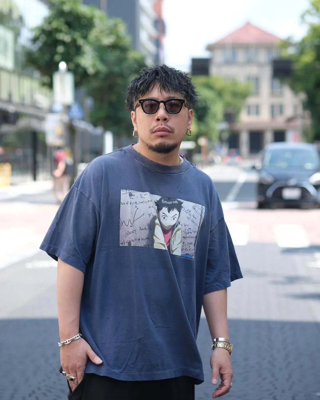 PLUTO x SAINT Mxxxxxx PLUTO SS TEE/Pluto co-branded retro tee Pluto distressed hole short sleeves Washed blue S-XL The washing and destruction process have reached the highest peak in the brand's history The real thing is quite acceptable This tee is derived from Osamu Tezuka's landmark masterpiece Customized original consistent main mark/wash mark Original consistent cylindrical OE yarn fabric